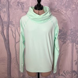 Lululemon Healthy Heart Pullover Long Sleeve Cowl Neck in Fresh Teal Mint 4